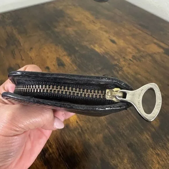 Louis Vuitton Black Epi Leather Demi Lune Zippy Coin Purse Authenticated W/ COA - Picture 4 of 11